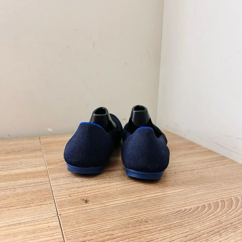 Rothy’s The Flat Navy Blue Knit Slip On Flats Women’s Size 7.5